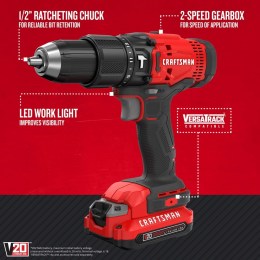 Kit de Taladro de Martillo Inalámbrico CRAFTSMAN1